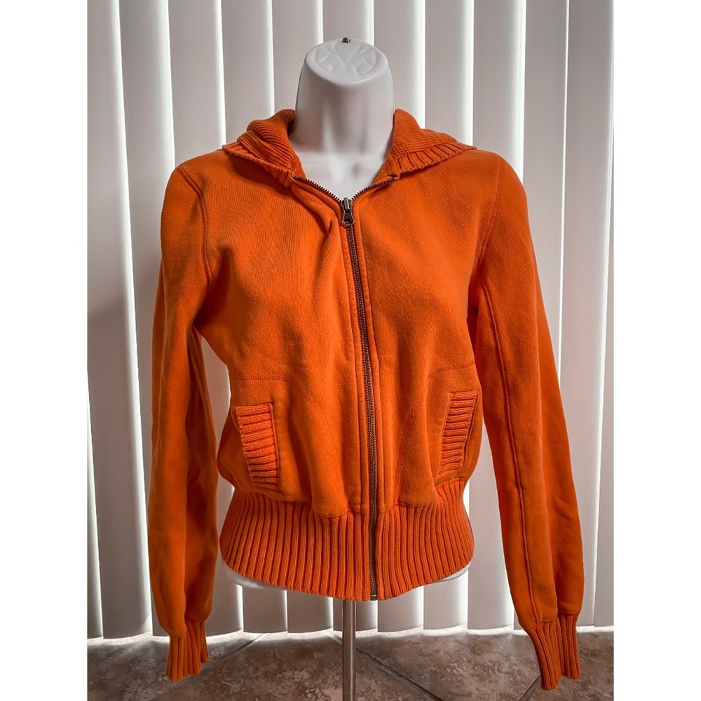 orange gap zip up sweater